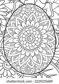 Easter Flower Coloring Pages For Adults.