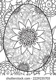 Easter Flower Coloring Pages For Adults.