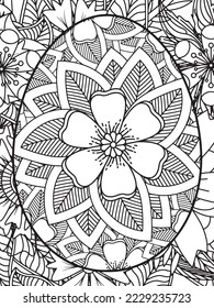 Easter Flower Coloring Pages For Adults.