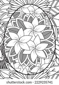 Easter Flower Coloring Pages For Adults.
