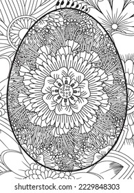 Easter Flower Coloring Pages For Adults.