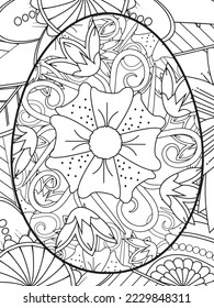 Easter Flower Coloring Pages For Adults.