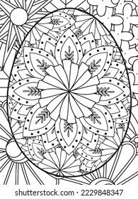 Easter Flower Coloring Pages For Adults.