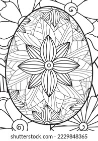 Easter Flower Coloring Pages For Adults.