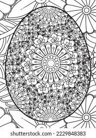 Easter Flower Coloring Pages For Adults.