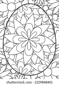 Easter Flower Coloring Pages For Adults.