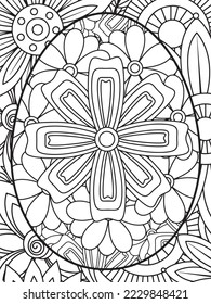 Easter Flower Coloring Pages For Adults.