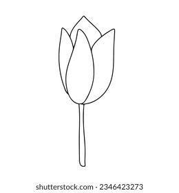 El doodle de flores de Pascua es un adorable elemento de diseño. Diseño de la página tradicional de coloración de huevos de la primavera