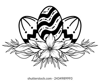Huevos de Pascua Line Art