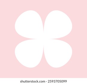 Easter Flower Geometric Sticker Vector Illustration