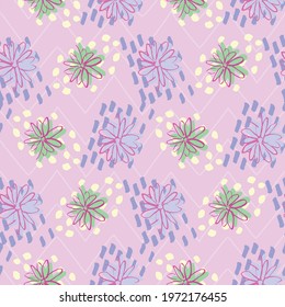 Easter flower seamless pattern. Vector illustration. Great for wallpaper, gift wrapping, sketchbooks, scrapbook, textile