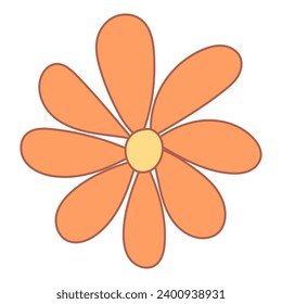 easter flowers decoration plants colored icon element vector illustration