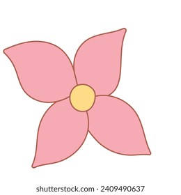 easter flowers decoration plants colored icon element vector illustration