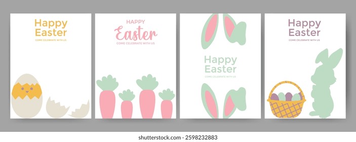 Easter flyers, banners. Easter design for card, invitation, poster, flyer, web design	