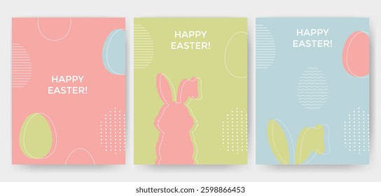 Easter flyers, banners. Easter design for card, invitation, poster, flyer, web design