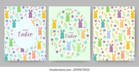 Easter flyers, banners. Easter design for card, invitation, poster, flyer, web design