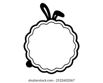 Fondo de marco de Pascua blanco y negro