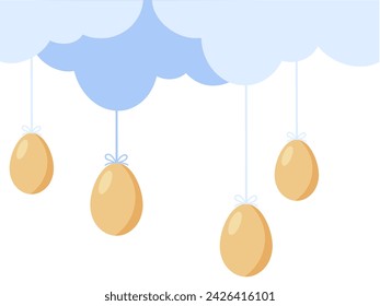 Easter Frame Background Eggs Decoration