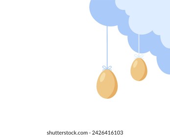 Easter Frame Background Eggs Decoration