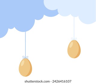 Easter Frame Background Eggs Decoration