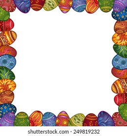 Easter Frame with bright egg