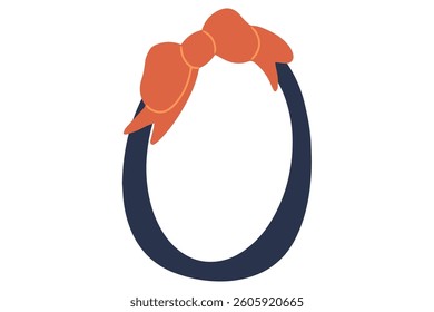 Easter Frame Egg Shape with Ribbon Bow