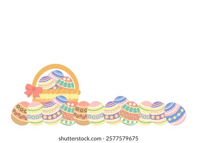 Easter frame illustration material set (no text)