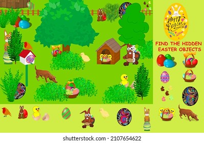Easter Garden - Find the hidden objects in the garden - Fun game for younger children