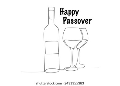 Easter in general,is a commemoration of Jesus Christ. Passover one-line drawing