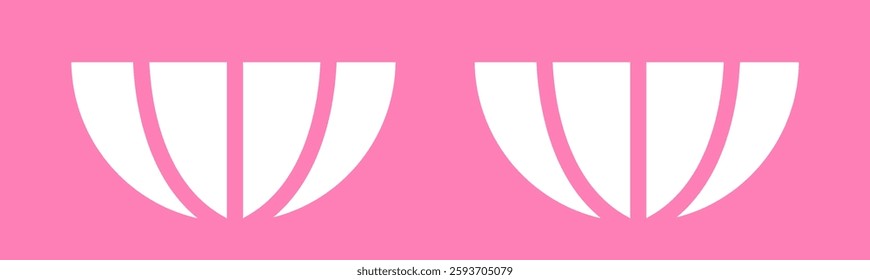 Easter Geometric Flowers Sticker Vector Illustration