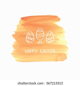 Easter gift card.  Hand drawn lettering. Vector Illustration.