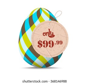 Easter gift tags decorated with egg