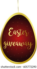 Easter giveaway. Egg silhouette. Vector illustration