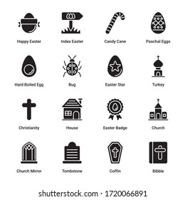 Easter glyph Icons - Solid - Vectors