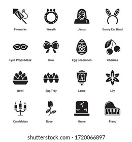 Easter glyph Icons - Solid - Vectors