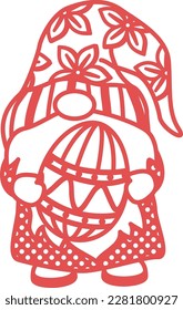 Easter gnome easter egg vector file