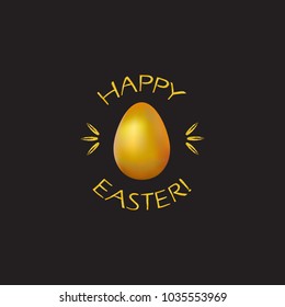 Easter golden egg. Vector illustration.
