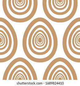 Easter golden painted eggs seamless art pattern