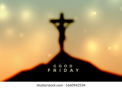 escena del buen viernes de Pascua con crucifixión de jesus christ