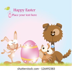 Easter graphic design elements for cards and wallpaper Ã¢Â?Â?Part 3 (vector)