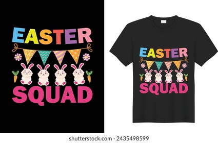 Diseño gráfico de la camiseta de Pascua. Escuadra de Pascua. Vector. Cartel de tipografía dibujado a mano. Frase conceptual manuscrita. Bueno para la impresión de la camiseta, tarjeta, cartel, etiqueta, diseño.