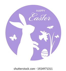 Easter grapic with rabbit in vector quality.