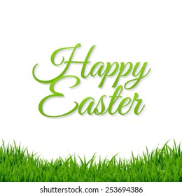 Easter Grass Border With Gradient Mesh, Vector Illustration