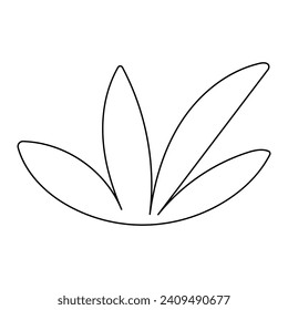 easter grass green plants lawn hunting icon element line doodle