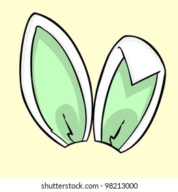 Easter green bunny ears