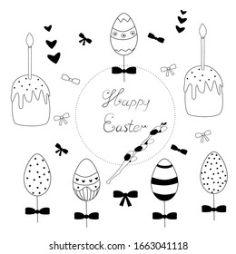 easter greeteng card. Easter set