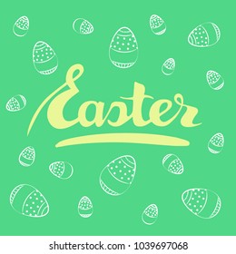 Easter. Easter greeting, background with Easter eggs