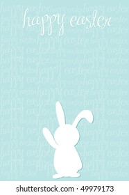 Easter Greeting with Easter bunny