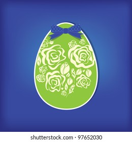 Easter greeting card with abstract  egg