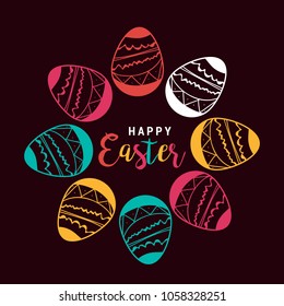 Easter Greeting card Background.